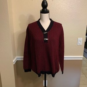 Karen Scott Hardware Henley Sweater Petite Large